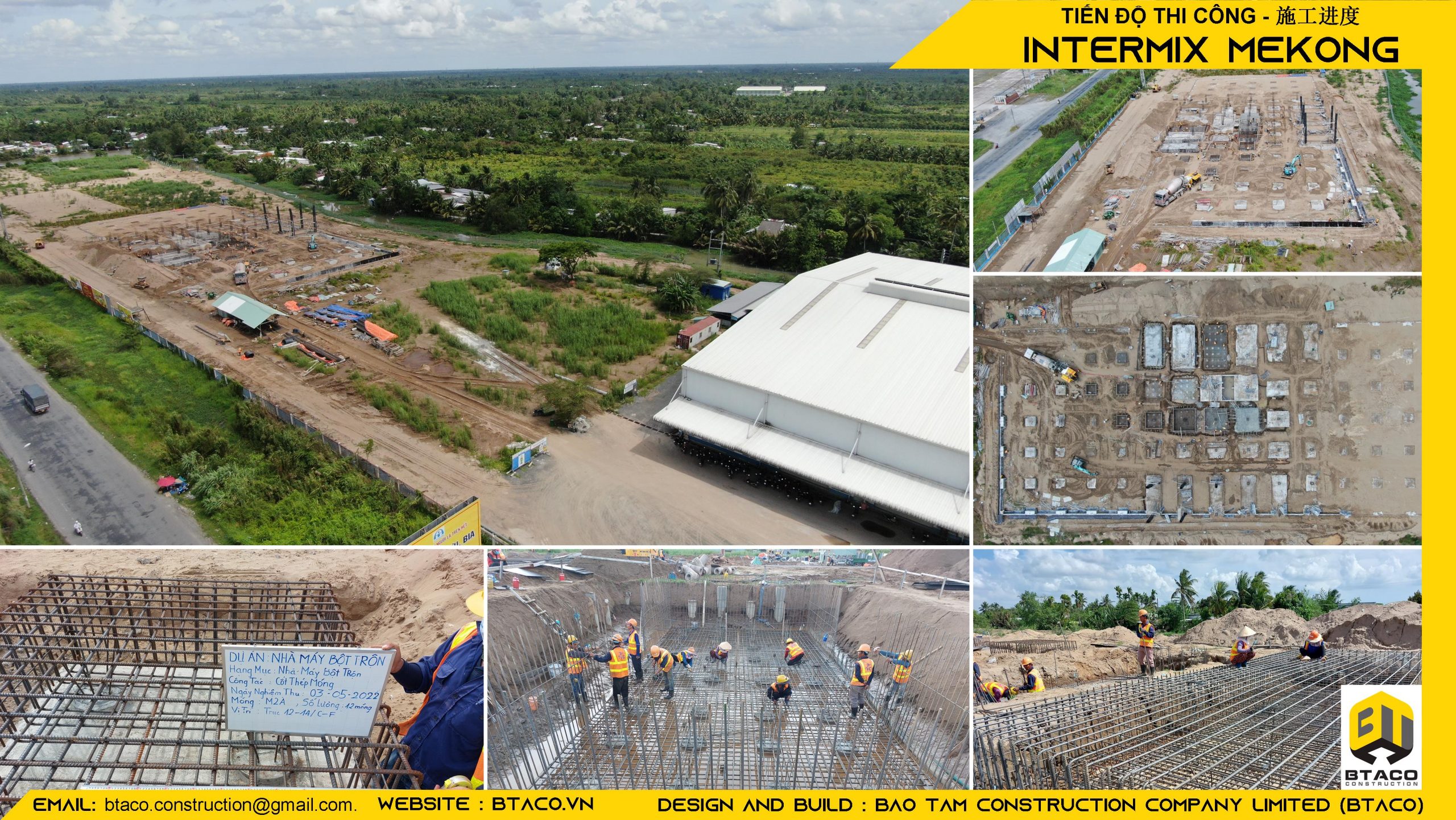 Bột trộn Intermix thi công móng