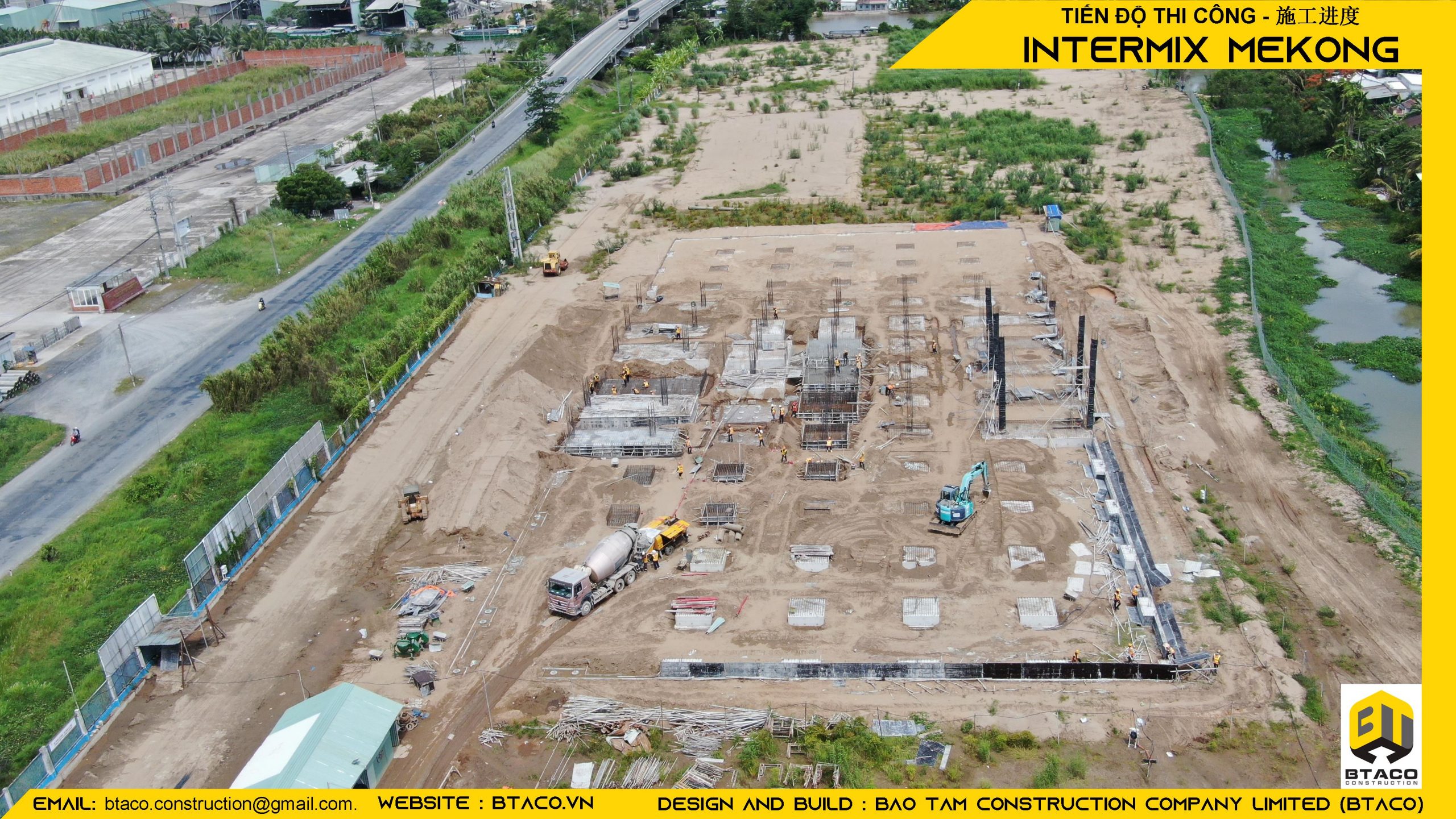 Bột trộn Intermix thi công móng