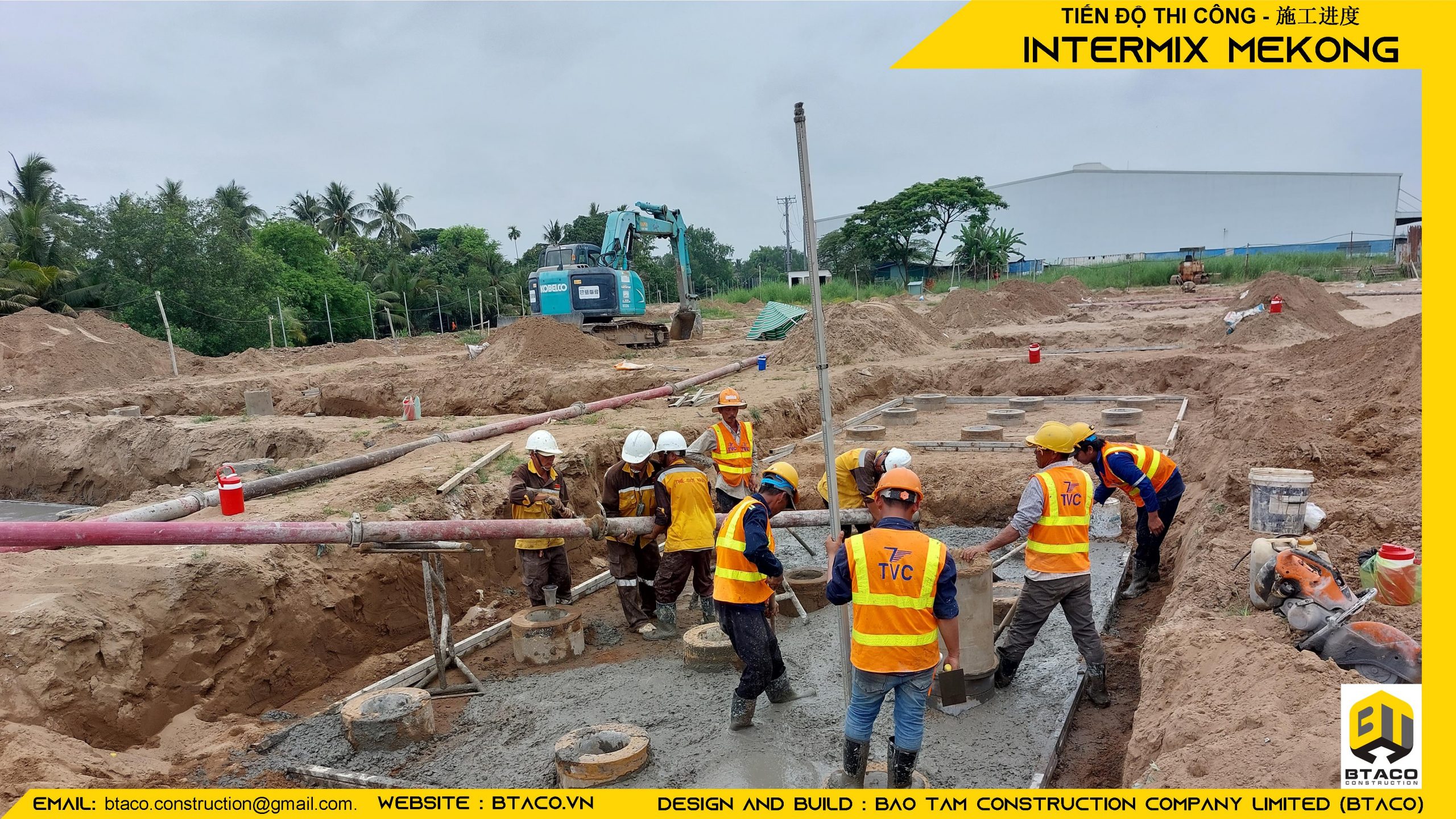 Bột trộn Intermix thi công móng
