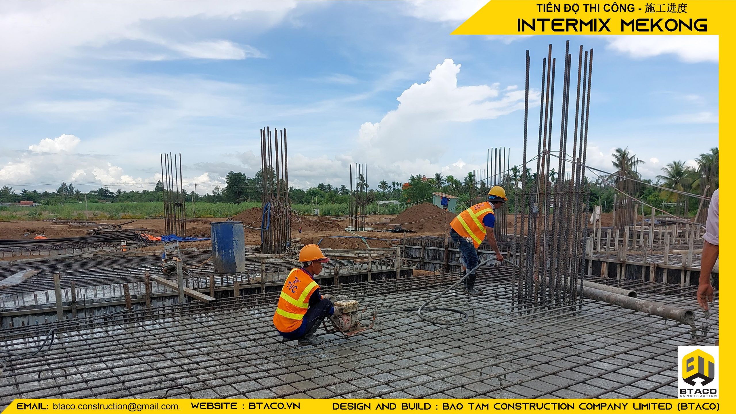 Bột trộn Intermix thi công móng