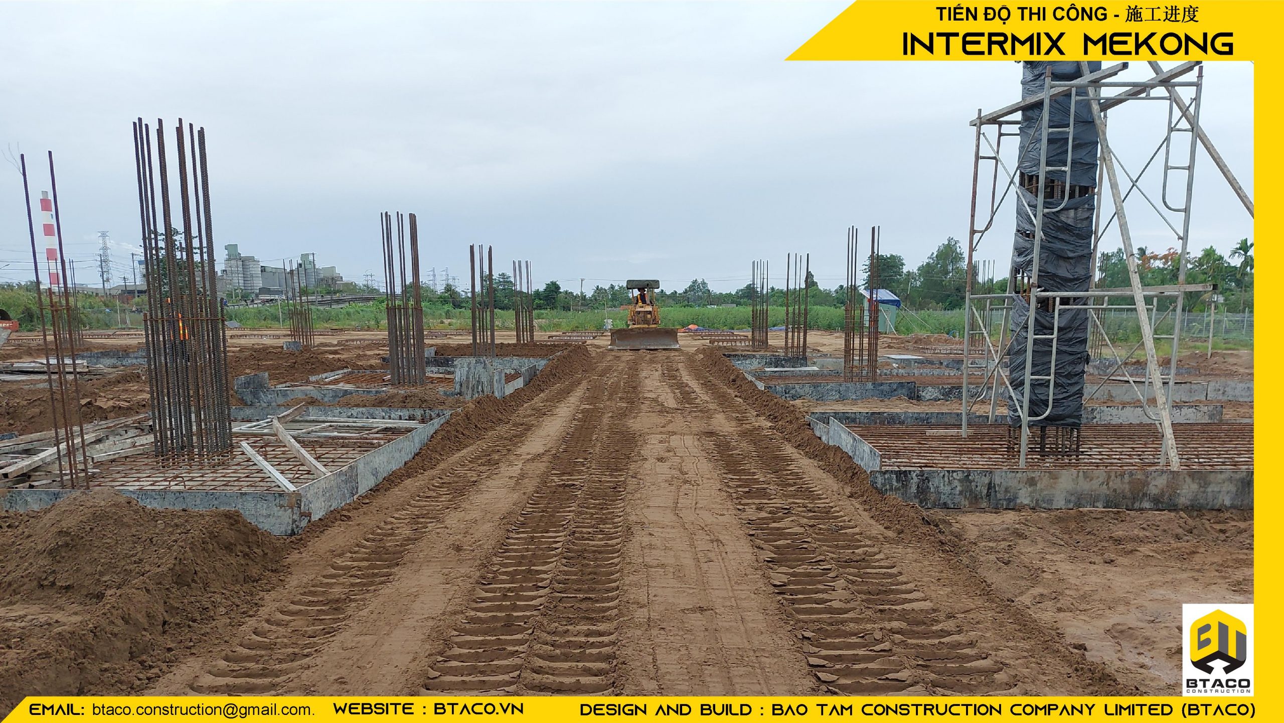 Bột trộn Intermix thi công móng
