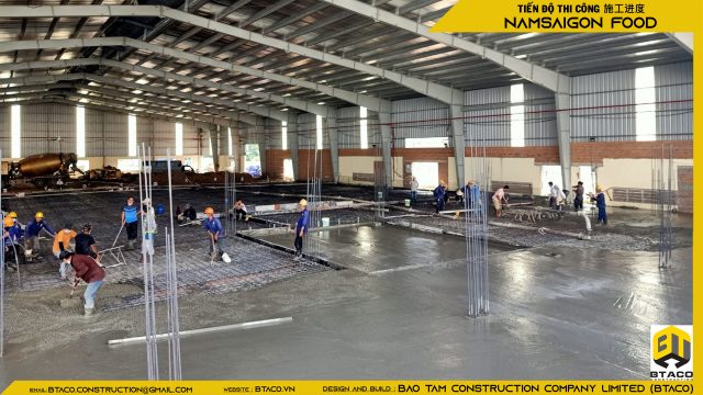 CẬP NHẬT TIẾN ĐỘ THI CÔNG TUẦN THỨ 7 – DỰ ÁN NHÀ MÁY CHẾ BẾN THỰC PHẨM NAM SÀI GÒN
