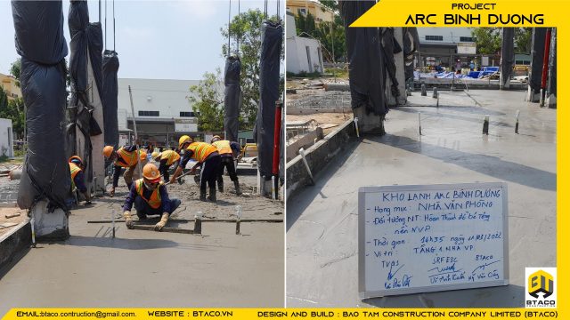 CẬP NHẬT TIẾN ĐỘ THI CÔNG TUẦN THỨ 5 – DỰ ÁN KHO LẠNH ARC BÌNH DƯƠNG.