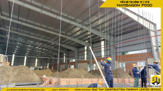 CẬP NHẬT TIẾN ĐỘ THI CÔNG TUẦN THỨ 6 – DỰ ÁN NHÀ MÁY CHẾ BẾN THỰC PHẨM NAM SÀI GÒN