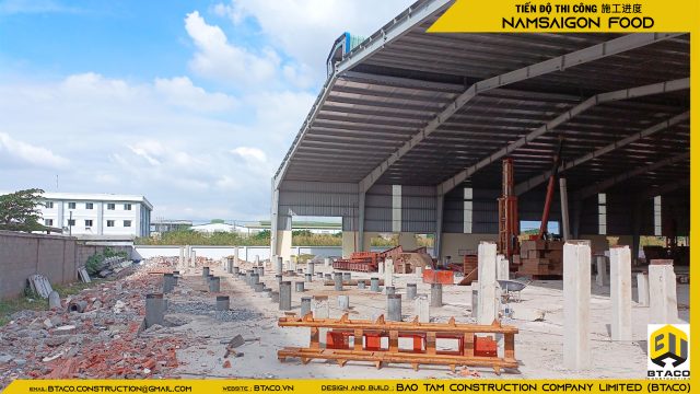 TIẾN ĐỘ THI CÔNG TUẦN THỨ 5 – DỰ ÁN NHÀ MÁY CHẾ BẾN THỰC PHẨM NAM SÀI GÒN