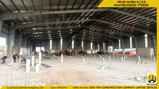 TIẾN ĐỘ THI CÔNG TUẦN THỨ 5 – DỰ ÁN NHÀ MÁY CHẾ BẾN THỰC PHẨM NAM SÀI GÒN